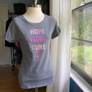 Gray “Hope, Fight, Cure” tee Susan G Komen